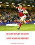 WALES RUGBY LEAGUE 2013 ANNUAL REPORT. Period April 2013-March 2014