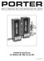 PORTER. USER S MANUAL for Models LM, HM, LC and HC. FM-653 Rev. B 8/02