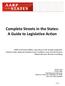 Complete Streets in the States: A Guide to Legislative Action
