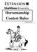 Horsemanship Contest Rules. Revised April 2015