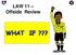 LAW 11 Offside Review