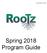 As of February 15, Spring 2018 Program Guide