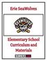 Erie SeaWolves. Elementary School Curriculum and Materials