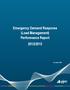 Emergency Demand Response (Load Management) Performance Report 2012/2013