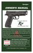 OWNER S MANUAL. Instruction Book for: Semi-Automatic Pistol. Alert Symbols and Definitions: WARNING! CAUTION! NOTE: 2016 Remington Arms Company, LLC