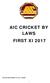AIC CRICKET BY LAWS FIRST XI 2017