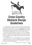 Cross-Country Obstacle Design Guidelines