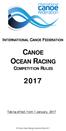 INTERNATIONAL CANOE FEDERATION CANOE OCEAN RACING COMPETITION RULES. ICF Canoe Ocean Racing Competition Rules