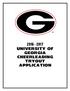University of Georgia cheerleading Tryout Application