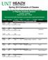 Spring 2018 Schedule of Classes