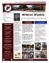 Wildcat Weekly. from the Superintendent: Jason Marshall. Palestine Independent School District. Athletics 2. Campus Happenings 3-8 TACE 9-13