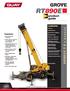 RT890E. product guide. contents. features. Rough Terrain Hydraulic Crane. Features 2. Specifications 3. Dimensions & Weights 5.