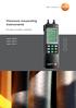 We measure it. For gas and water installers. testo hpa. bar