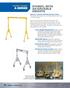 STURDY, WITH ADJUSTABLE HEIGHTS A SERIES GANTRY CRANES. 14 Spanco