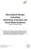 New Zealand Olympic Committee Advertising, Promotion and Social Media Guidelines