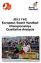 2013 YAC European Beach Handball Championships Qualitative Analysis