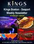 Kings Boston - Seaport Weekly Newsletter OCTOBER 2017 ISSUE #4
