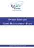 SPORTS FISH AND GAME MANAGEMENT PLAN