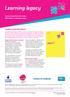 Learning legacy. report. Programme Baseline Report. Lessons learned from the London 2012 Games construction project