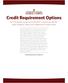 Credit Requirement Options