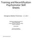 Training and Recertification Psychomotor Skill Sheets