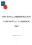 THE ROYAL BRITISH LEGION CEREMONIAL HANDBOOK (UPDATED JUNE 2013)