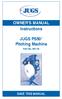 OWNER S MANUAL Instructions. JUGS PS50 Pitching Machine