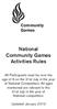 Community Games National Community Games Activities Rules
