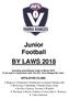 Junior Football BY LAWS 2018