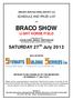 ARDOCH AGRICULTURAL SOCIETY Ltd SCHEDULE AND PRIZE LIST FOR BRACO SHOW LIGHT HORSE FIELD