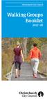 Christchurch City Council. Walking Groups Booklet