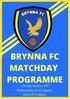 BRYNNA FC MATCHDAY PROGRAMME