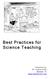 Best Practices for Science Teaching
