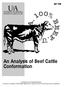 An Analysis of Beef Cattle Conformation