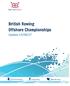 British Rowing Offshore Championships. Update 13/04/17