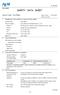 SAFETY DATA SHEET. PRODUCT NAME Pure Water Data of issue 01/30/2012 Date of revision -