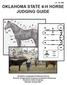 Lit. No. 566 OKLAHOMA STATE 4-H HORSE JUDGING GUIDE