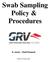 Swab Sampling Policy & Procedures