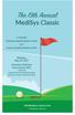The 19th Annual. MediSys Classic