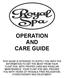OPERATION AND CARE GUIDE