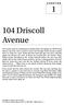 104 Driscoll Avenue CHAPTER 1