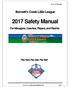 2017 Safety Manual. For Managers, Coaches, Players, and Parents. Play Hard, Play Safe, Play Ball!