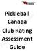 Pickleball Canada Club Rating Assessment Guide