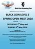 BLACK LION LEVEL 3 SPRING OPEN MEET 2018