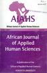 African Journal of Applied Human Sciences
