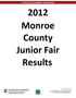 2012 Monroe County Junior Fair Results
