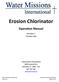 Chlorinator Operation Manual