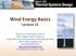 Wind Energy Basics Lecture 13