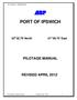 a PORT OF IPSWICH PILOTAGE MANUAL REVISED APRIL o North 01 o East Port of Ipswich Pilotage Manual
