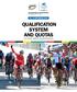 QUALIFICATION SYSTEM AND QUOTAS UCI ROAD WORLD CHAMPIONSHIPS